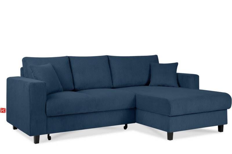 KONSIMO® Ecksofa Rechts Ecksofa EGRET, mit Schlaffunktion / Bettfunktion und Bettkasten, mit Armlehnen von KONSIMO®