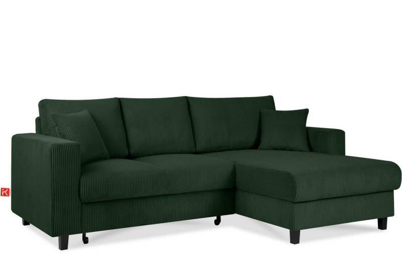 KONSIMO® Ecksofa Rechts Ecksofa EGRET, mit Schlaffunktion / Bettfunktion und Bettkasten, mit Armlehnen von KONSIMO®