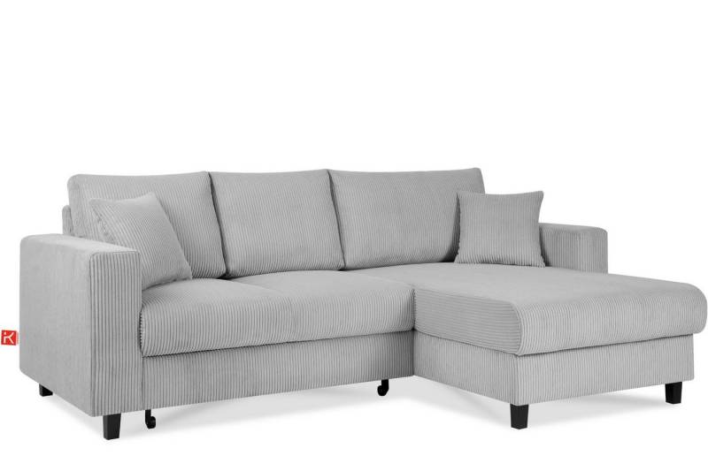KONSIMO® Ecksofa Rechts Ecksofa EGRET, mit Schlaffunktion / Bettfunktion und Bettkasten, mit Armlehnen von KONSIMO®