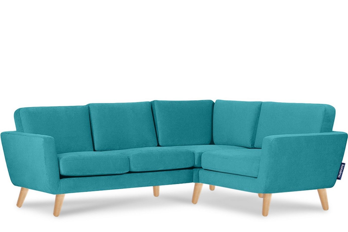 Konsimo Ecksofa TAGIO Ecksofa rechts, Scandi-Stil, mit Armlehnen, Made in Europe, Gestell aus Massivholz von Konsimo