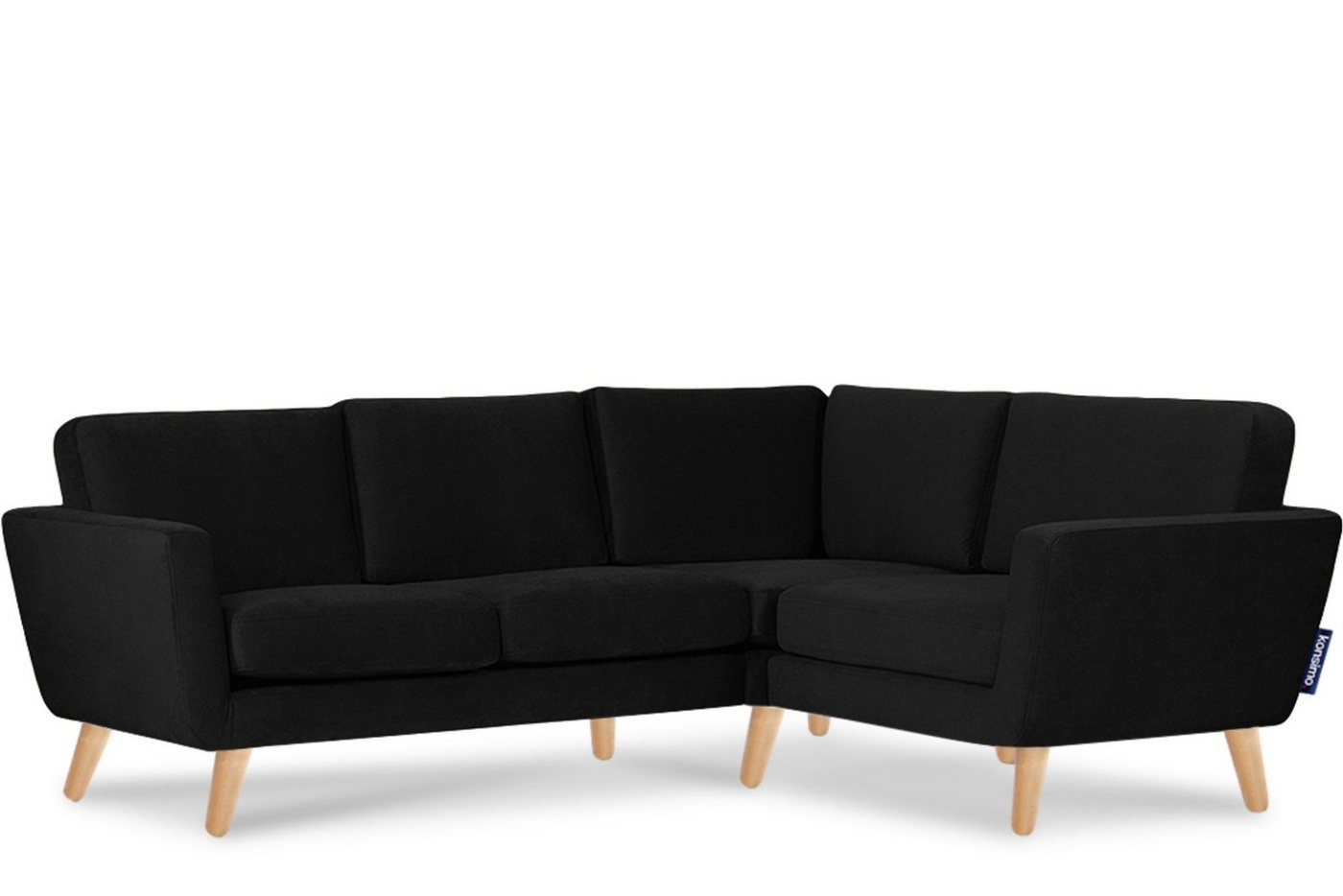 Konsimo Ecksofa TAGIO Ecksofa rechts, Scandi-Stil, mit Armlehnen, Made in Europe, Gestell aus Massivholz von Konsimo