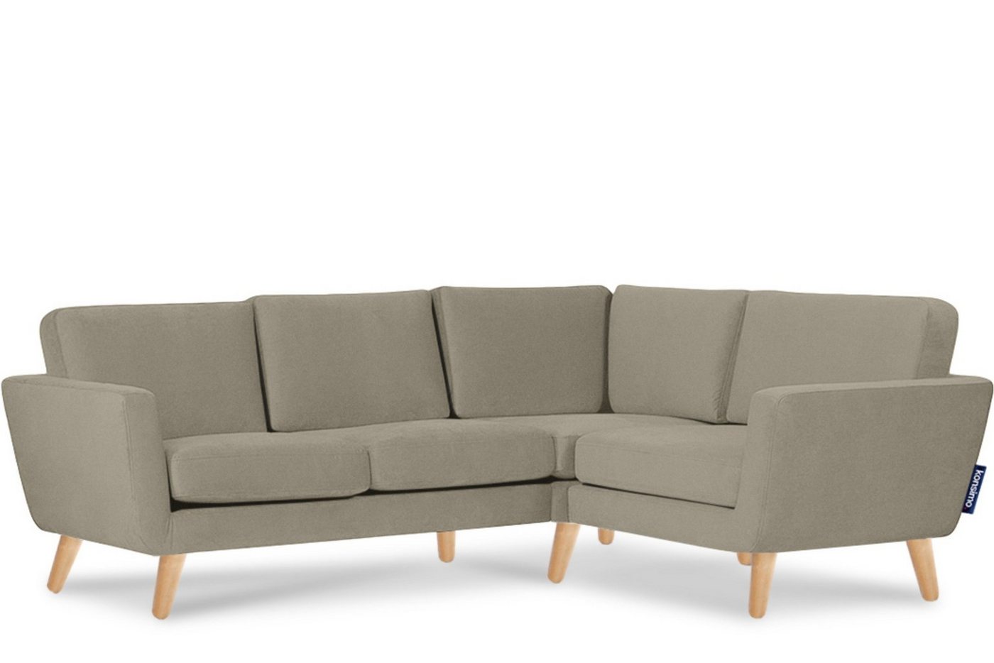 Konsimo Ecksofa TAGIO Ecksofa rechts, Scandi-Stil, mit Armlehnen, Made in Europe, Gestell aus Massivholz von Konsimo