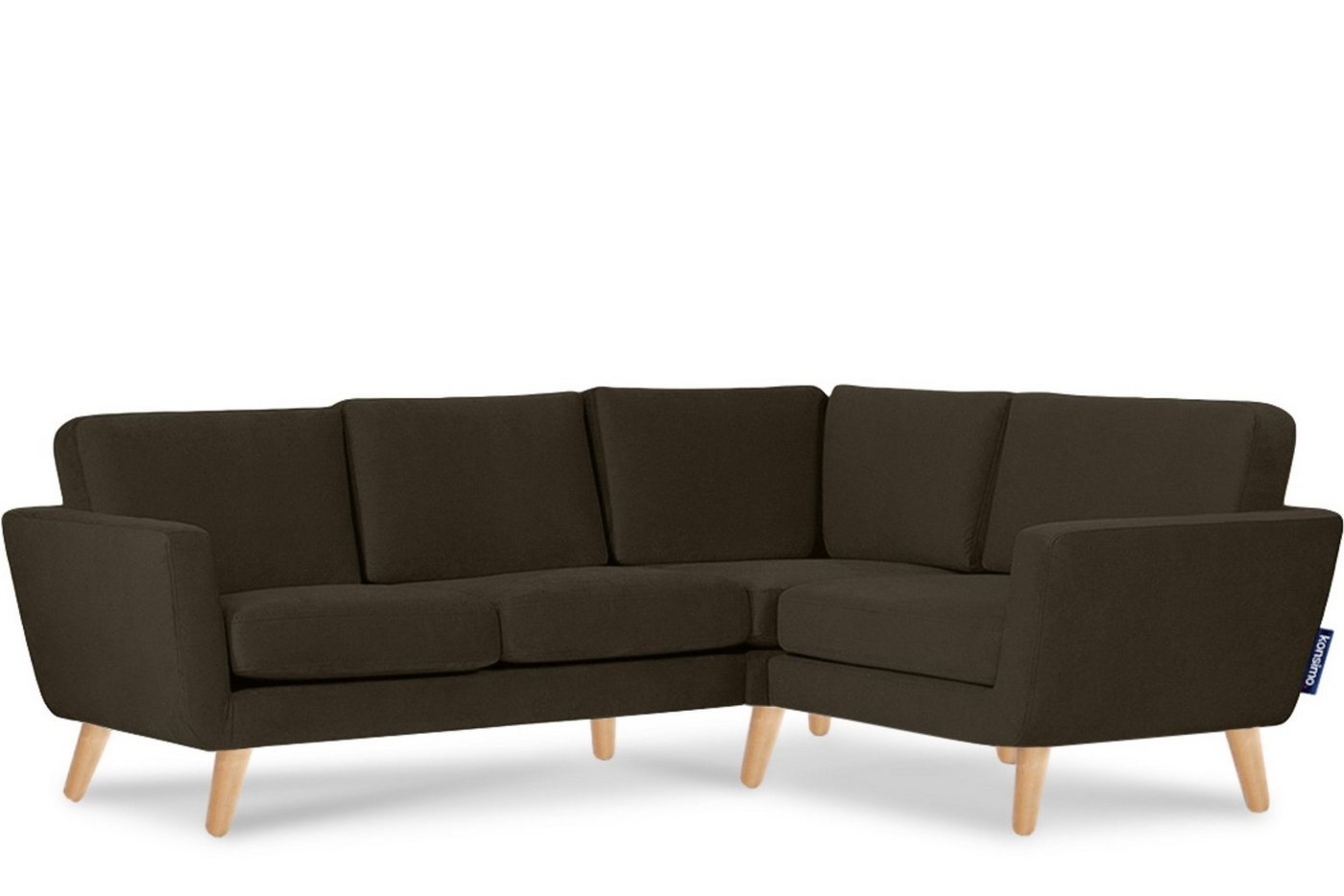 Konsimo Ecksofa TAGIO Ecksofa rechts, Scandi-Stil, mit Armlehnen, Made in Europe, Gestell aus Massivholz von Konsimo