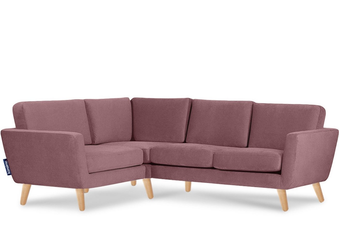 Konsimo Ecksofa TAGIO Linke Eckcouch, Scandi-Stil, mit Armlehnen, Made in Europe, Gestell aus Massivholz von Konsimo