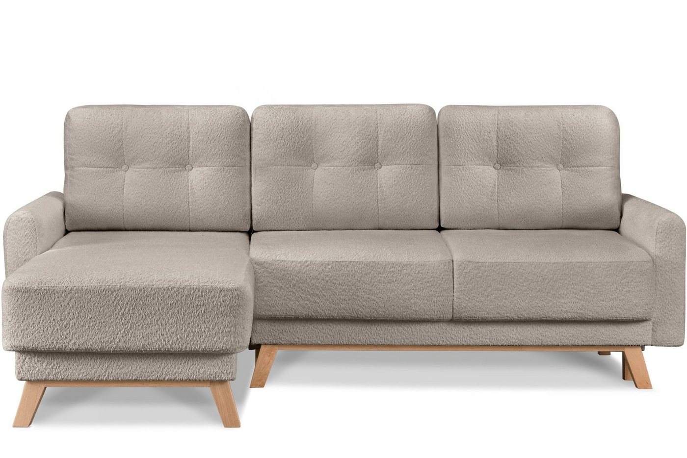 Konsimo Ecksofa VISNA rechts/links, ausziehbar Liegfläche 205x150 von Konsimo