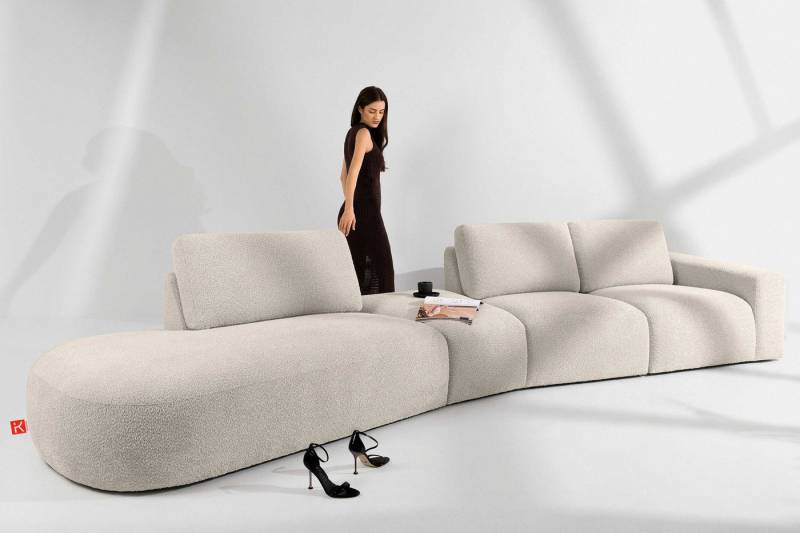 KONSIMO® Ecksofa ZUCCO Ecksofa links, 4 Teile, organische Form, hergestellt in der EU, handgefertigt, Modern von KONSIMO®