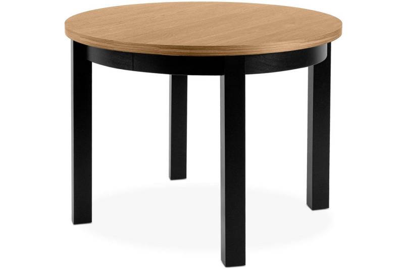 KONSIMO® Esstisch BALTE Ausziehbar Rund Esstisch, hergestellt in der EU, Loft&Industrial Stil, ausziehbar bis 140cm von KONSIMO®