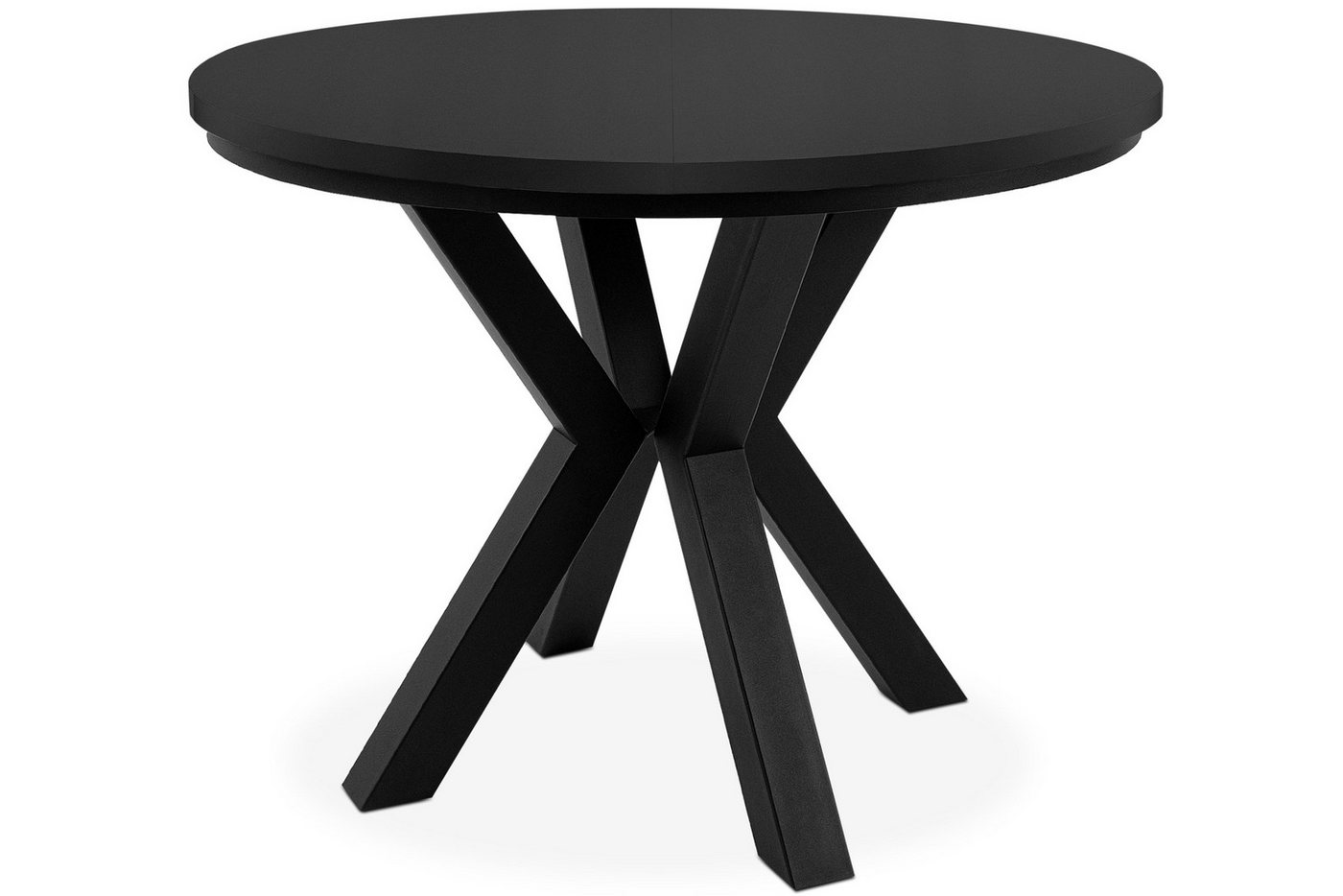 Konsimo Esstisch ROSTEL Ausziehbar Rund Tisch, hergestellt in der EU, Industrial-Stil, ausziehbar bis 180cm von Konsimo