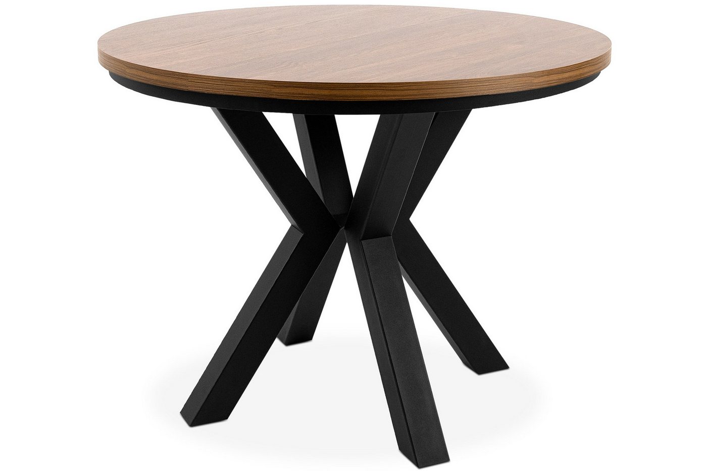 Konsimo Esstisch ROSTEL Ausziehbar Rund Tisch, hergestellt in der EU, Industrial-Stil, ausziehbar bis 260cm von Konsimo