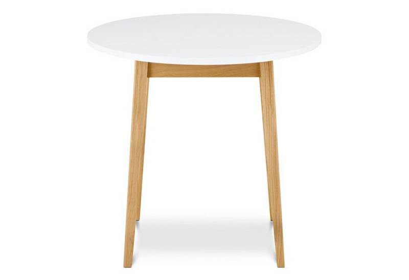 Konsimo Stehtisch FRISK Küchentisch Esstisch, Ø 80cm, rund, Skandinavischer Stil, Tischplatte 18mm von Konsimo