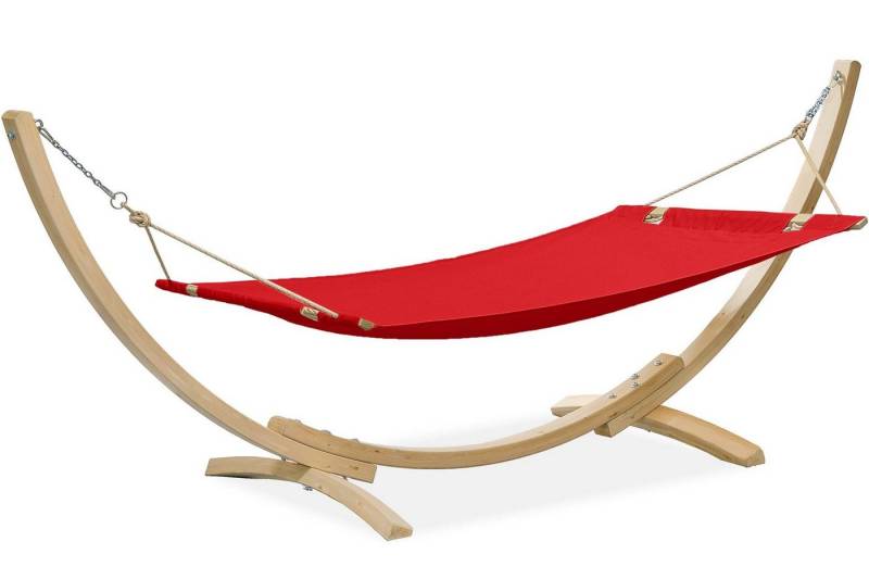 KONSIMO® Hängematte LENGER Hängematte mit Gestell (Hängematte mit Gestell), hergestellt in der EU, Massivholzrahmen von KONSIMO®