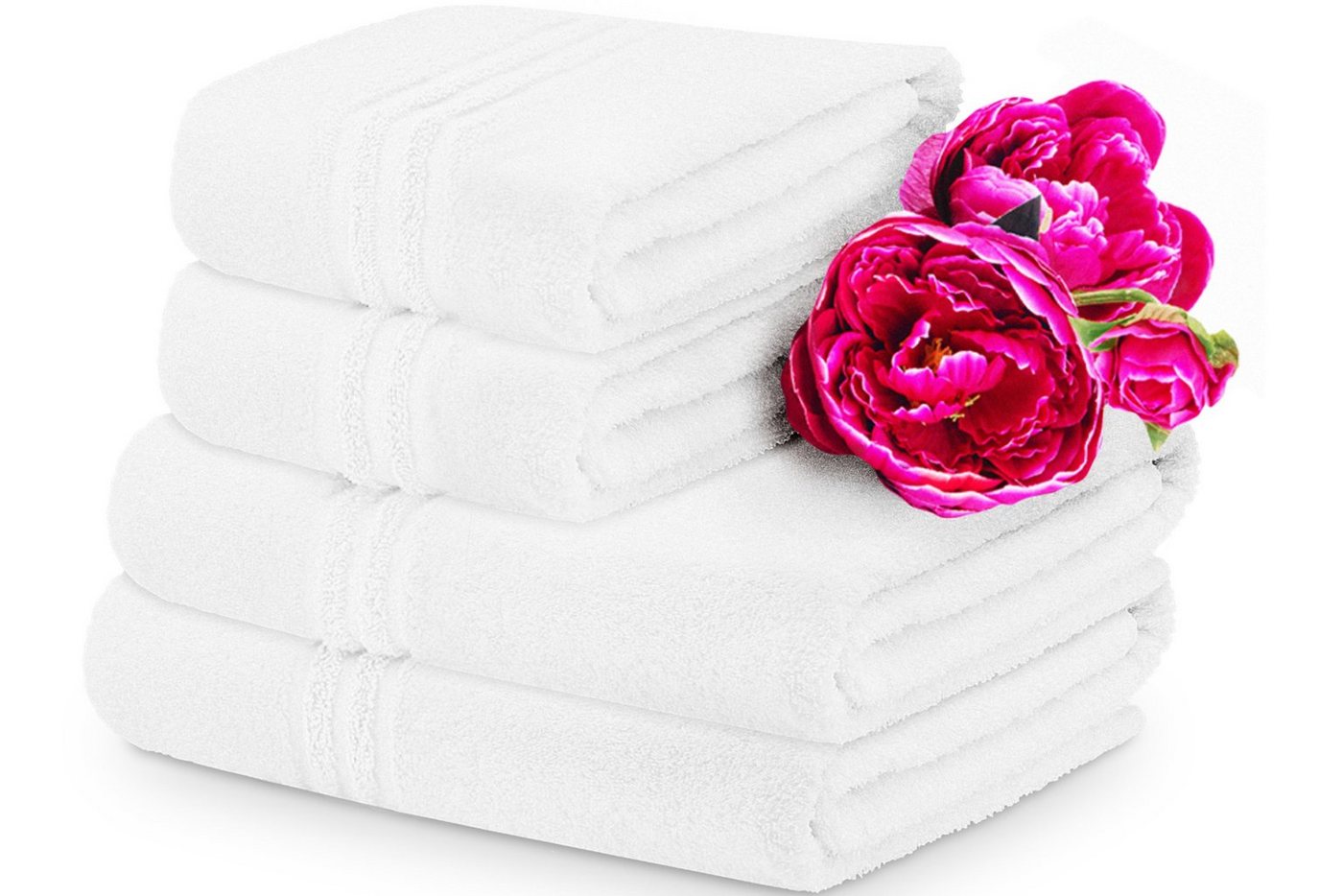 Konsimo Handtuch Set MANTEL 2x Duschtücher 2x Handtücher, (4 teilig, 4-tlg), 100 % Baumwolle, sehr saugfähig, weich im Griff von Konsimo