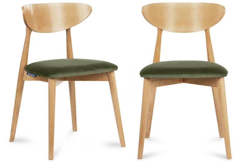 KONSIMO® Holzstuhl RABI Esstischstühl Küchenstühl Esszimmer Stühl Eiche (Esszimmerstühl, 2 St), Gestell aus Massivholz von KONSIMO®