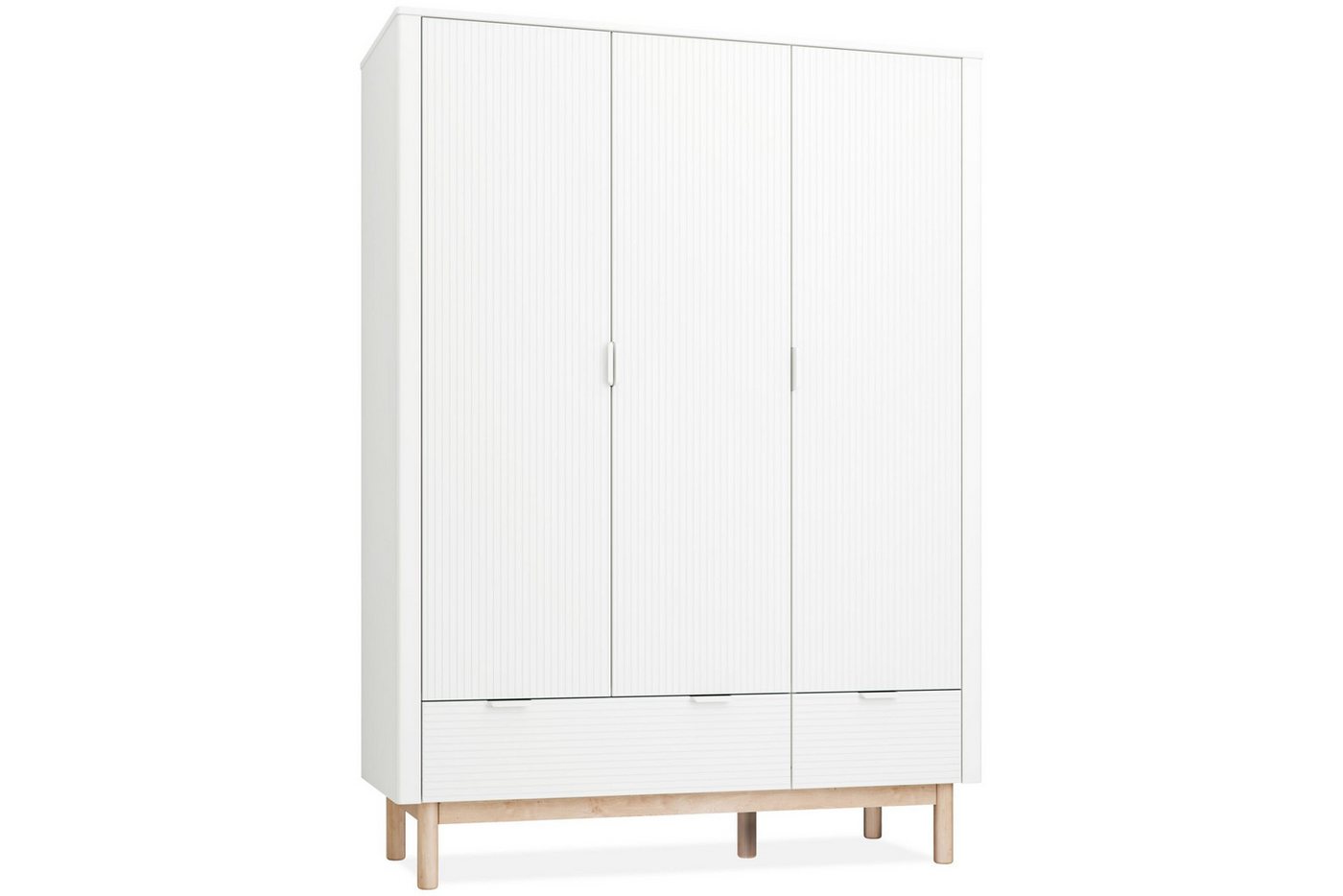 KONSIMO Kinderkleiderschrank LOTTI Drehtürenschrank, hergestellt in der EU, mit Stange, mit 6 Einlegeböden, 3-türig, geriffelte Möbelfront KONSIMO Kinderkleiderschrank LOTTI Drehtürenschrank, hergestellt in der EU, mit Stange, mit 6 Einlegeböden, 3-türig, geriffelte Möbelfront von KONSIMO