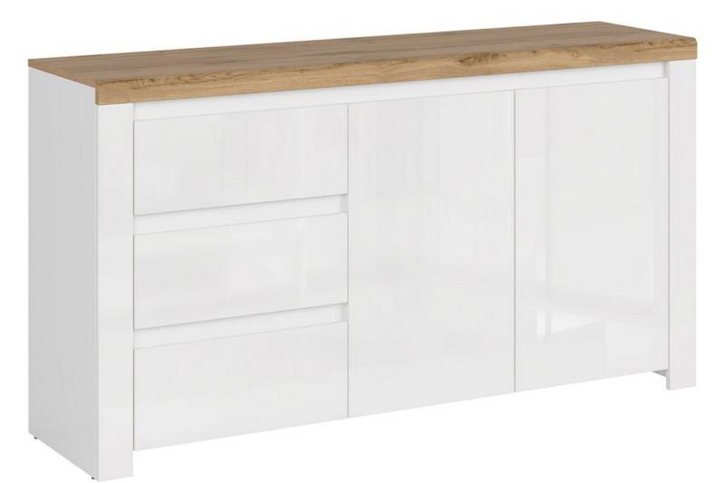 KONSIMO® Kommode DAMINO Kommode, mit Türen, mit Schublade, mit Einlegeböde, glänzend von KONSIMO®