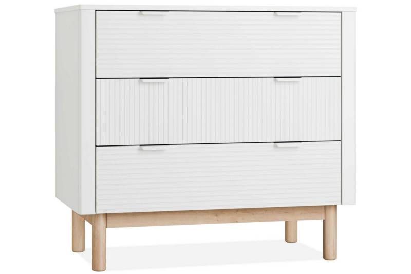KONSIMO Kommode LOTTI Kinderkommode, hergestellt in der EU, Breite 100 cm, geriffelte Front, mit 3 Schubladen KONSIMO Kommode LOTTI Kinderkommode, hergestellt in der EU, Breite 100 cm, geriffelte Front, mit 3 Schubladen von KONSIMO