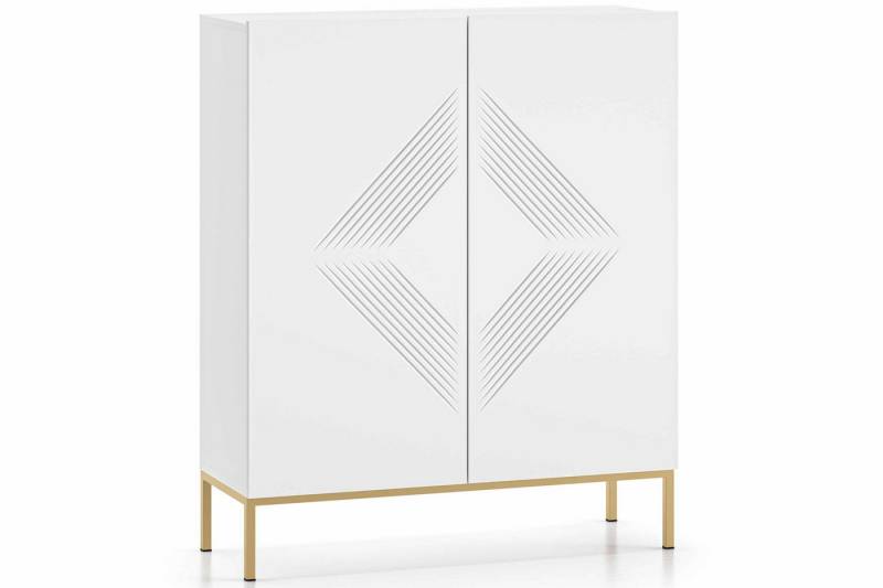 KONSIMO® Kommode NEBRO Kommode mit Türen, hergestellt in der EU, Soft-Close-Funktion, hohe Metallfüße von KONSIMO®