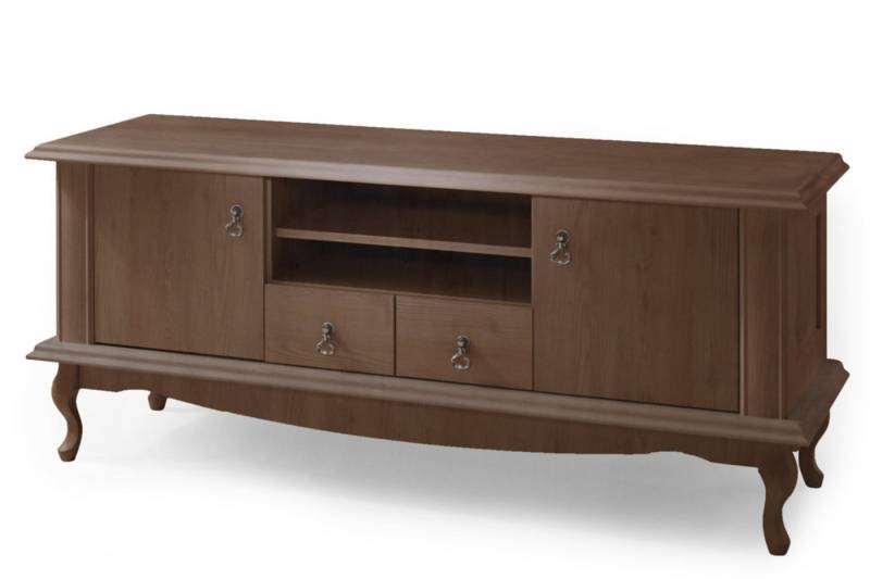 KONSIMO Lowboard BRITON RTV-Schrank TV-Board RTV-Schrank, mit Schubladen, geschnitzte Füße von KONSIMO