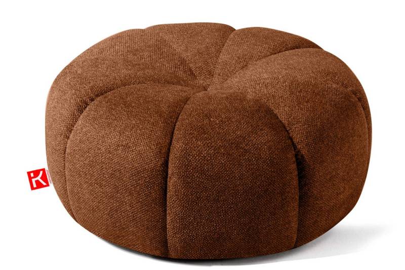 KONSIMO® Polsterhocker TOCA Sitzpouf, Sitzhocker, hergestellt in der EU, strapazierfähiges, wasserdichtes Gewebe, mit dekorativen Nähten von KONSIMO®