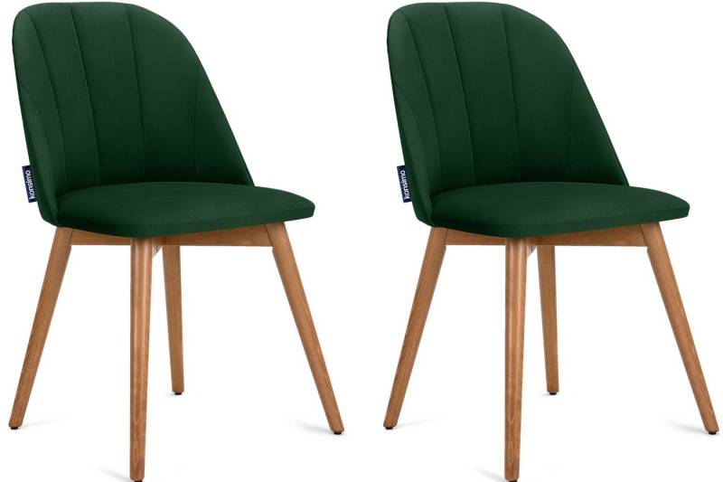 KONSIMO® Polsterstuhl BAKERI Esstischstühl Küchenstühl Wohnzimmerstühl Esszimmer Stühl (Esszimmerstühl, 2 St), Gestell aus Massivholz, Velours-Sitz von KONSIMO®