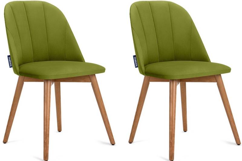 KONSIMO® Polsterstuhl BAKERI Esstischstühl Küchenstühl Wohnzimmerstühl Esszimmer Stühl (Esszimmerstühl, 2 St), Gestell aus Massivholz, Velours-Sitz von KONSIMO®