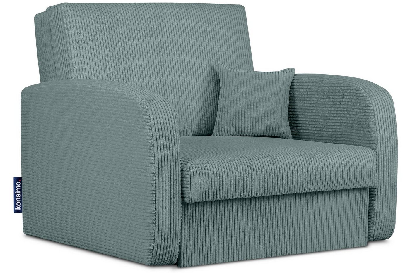 Konsimo Relaxsessel TILUCO Relaxsessel Schlafsessel Kindersofa, hergestellt in der EU, mit Schlaffunktion, mit Bettkasten, Liegesessel von Konsimo