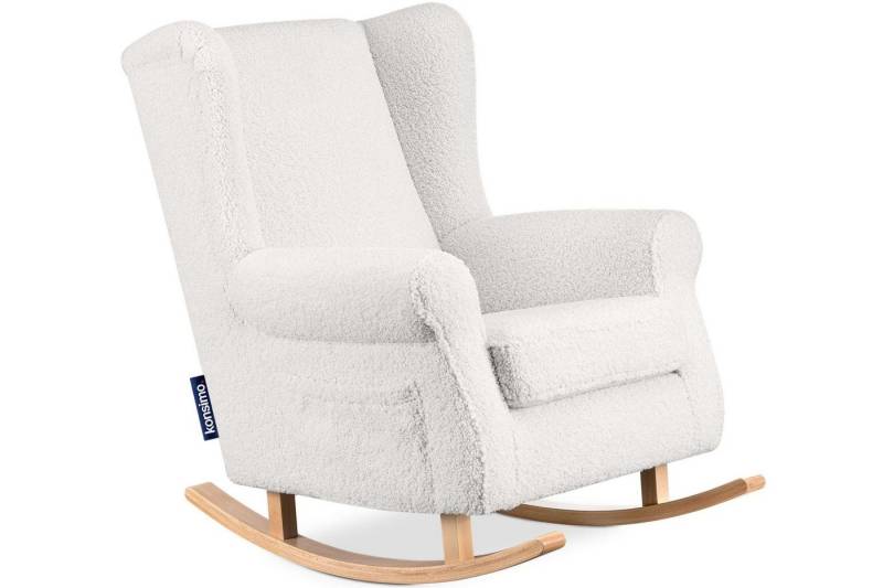 KONSIMO® Schaukelsessel TULES Stillsessel, Schaukelstuhl mit Buchenholzgestell, mit Tasche für kleine Gegenstände von KONSIMO®