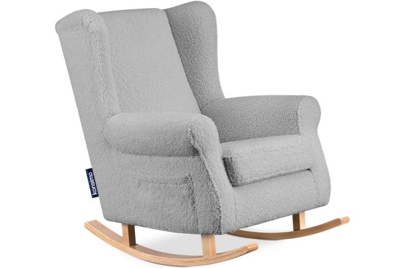 KONSIMO® Schaukelsessel TULES Stillsessel, Schaukelstuhl mit Buchenholzgestell, mit Tasche für kleine Gegenstände von KONSIMO®