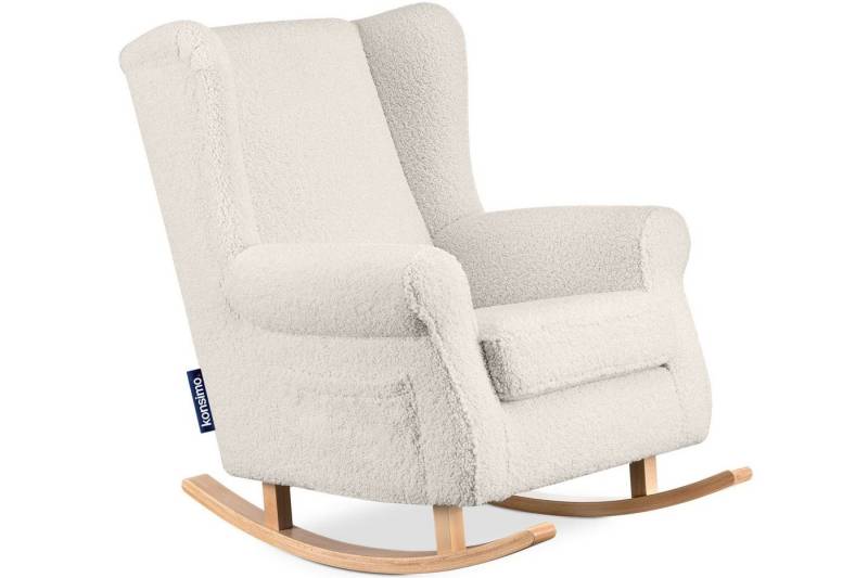 KONSIMO® Schaukelsessel TULES Stillsessel, Schaukelstuhl mit Buchenholzgestell, mit Tasche für kleine Gegenstände von KONSIMO®