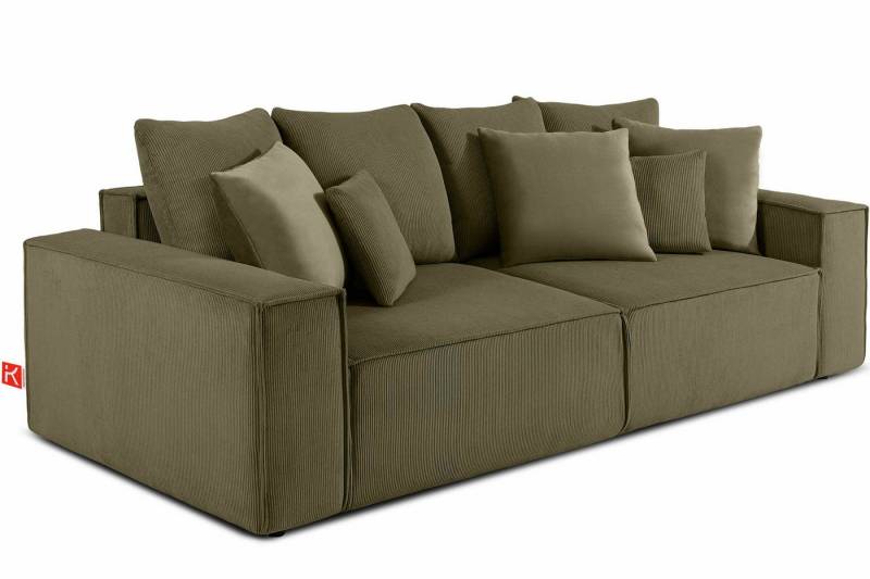 KONSIMO® Schlafsofa NAPI III Sofa 3-Sitzer, hergestellt in der EU, mit hochwertigem Kaltschaum,mit Kissen,mit Schlaffunktion,feine Cord von KONSIMO®
