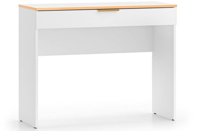 KONSIMO® Schminktisch VELTI Schreibtisch, hergestellt in der EU, mit Schublade, Goldelementen, Elegant KONSIMO® Schminktisch VELTI Schreibtisch, hergestellt in der EU, mit Schublade, Goldelementen, Elegant von KONSIMO®