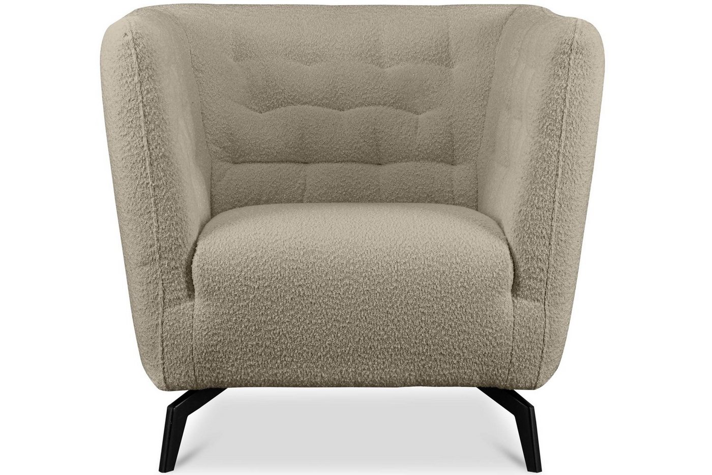 Konsimo Sessel CORDI Gesteppter Sessel, auf hohen Metallfüßen, Schaumstoff und gewellte Feder im Sitz von Konsimo
