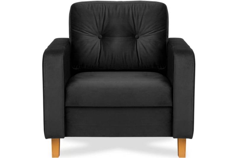 KONSIMO Sessel ERISO, mit Armlehnen, Massivholzbeine, angenehmer Stoff zum Anfassen von KONSIMO