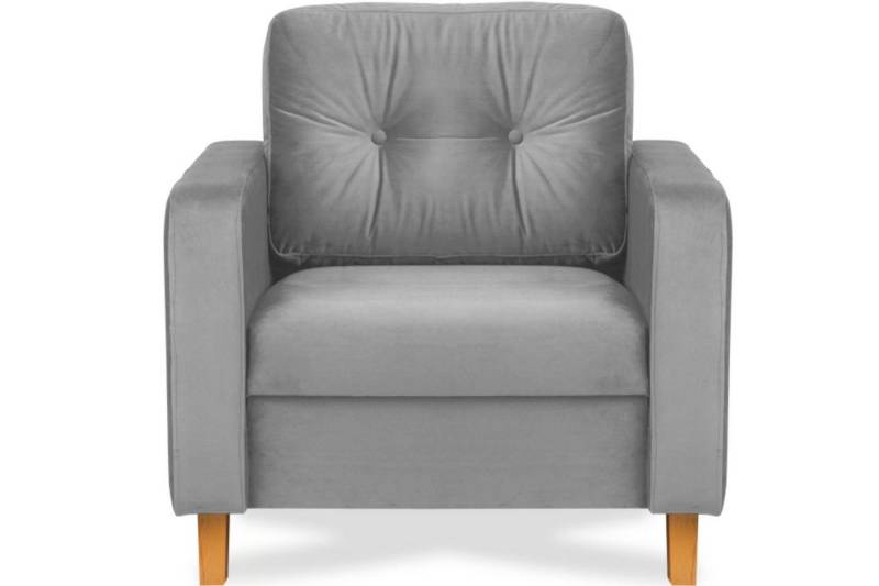 KONSIMO Sessel ERISO, mit Armlehnen, Massivholzbeine, angenehmer Stoff zum Anfassen von KONSIMO