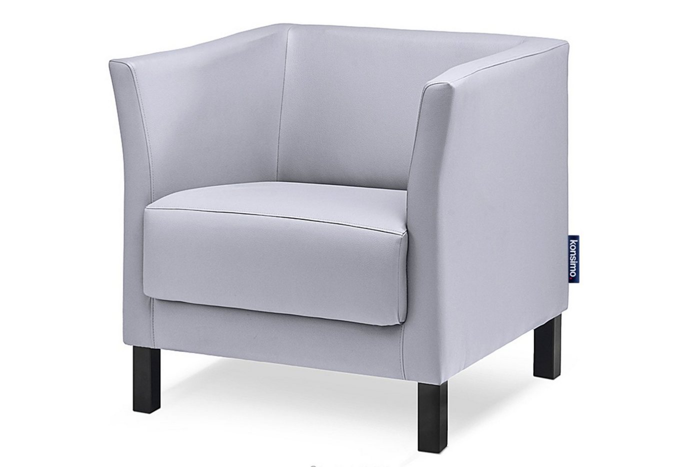 Konsimo Sessel ESPECTO Sessel, hohe Massivholzbeine, weiche Sitzfläche und hohe Rückenlehne, Kunstleder von Konsimo