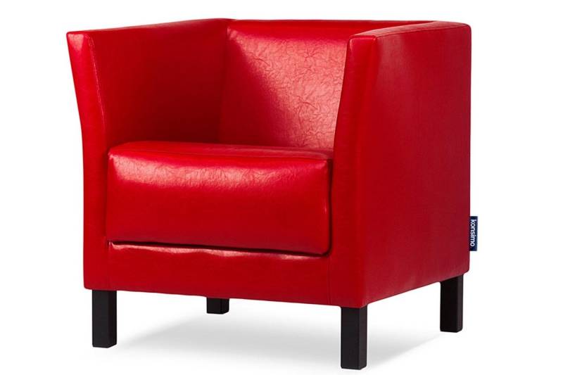 Konsimo Sessel ESPECTO Sessel, hohe Massivholzbeine, weiche Sitzfläche und hohe Rückenlehne, Kunstleder von Konsimo