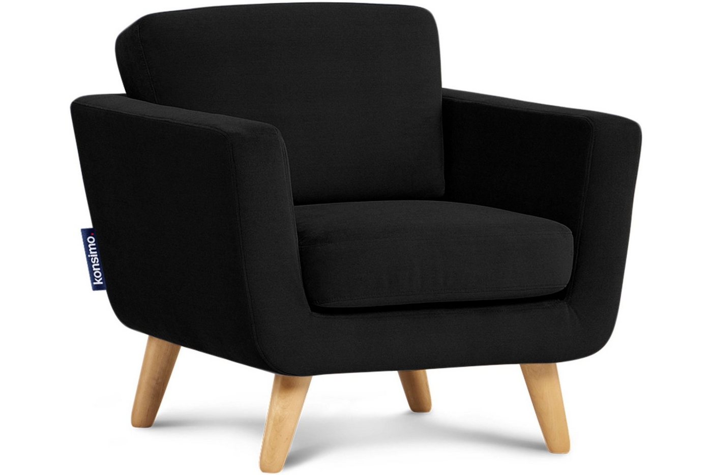 KONSIMO® Sessel TAGIO hergestellt in der EU, (Sessel), Scandi-Stil, Made in Europe, Gestell aus Massivholz, mit Armlehnen von KONSIMO®