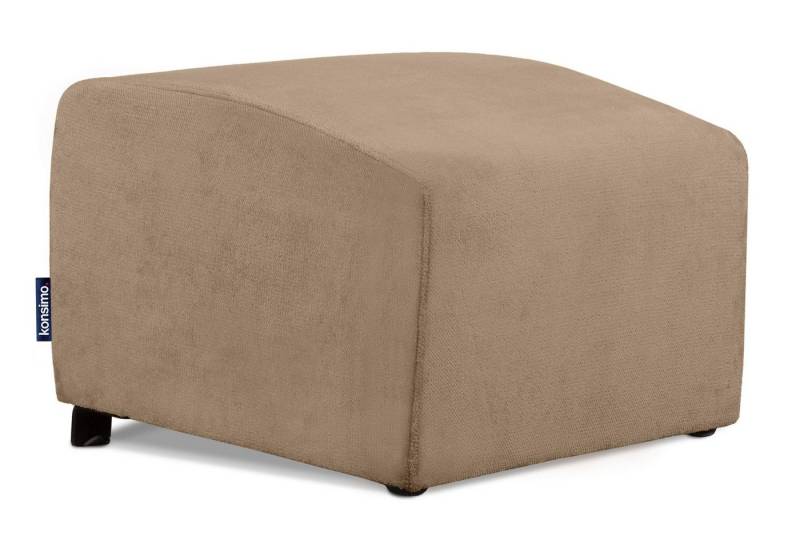 KONSIMO® Sitzhocker CARO (1 St), im Sitz gewellte Feder und Schaumstoff, auf Metallfüßen stehend von KONSIMO®