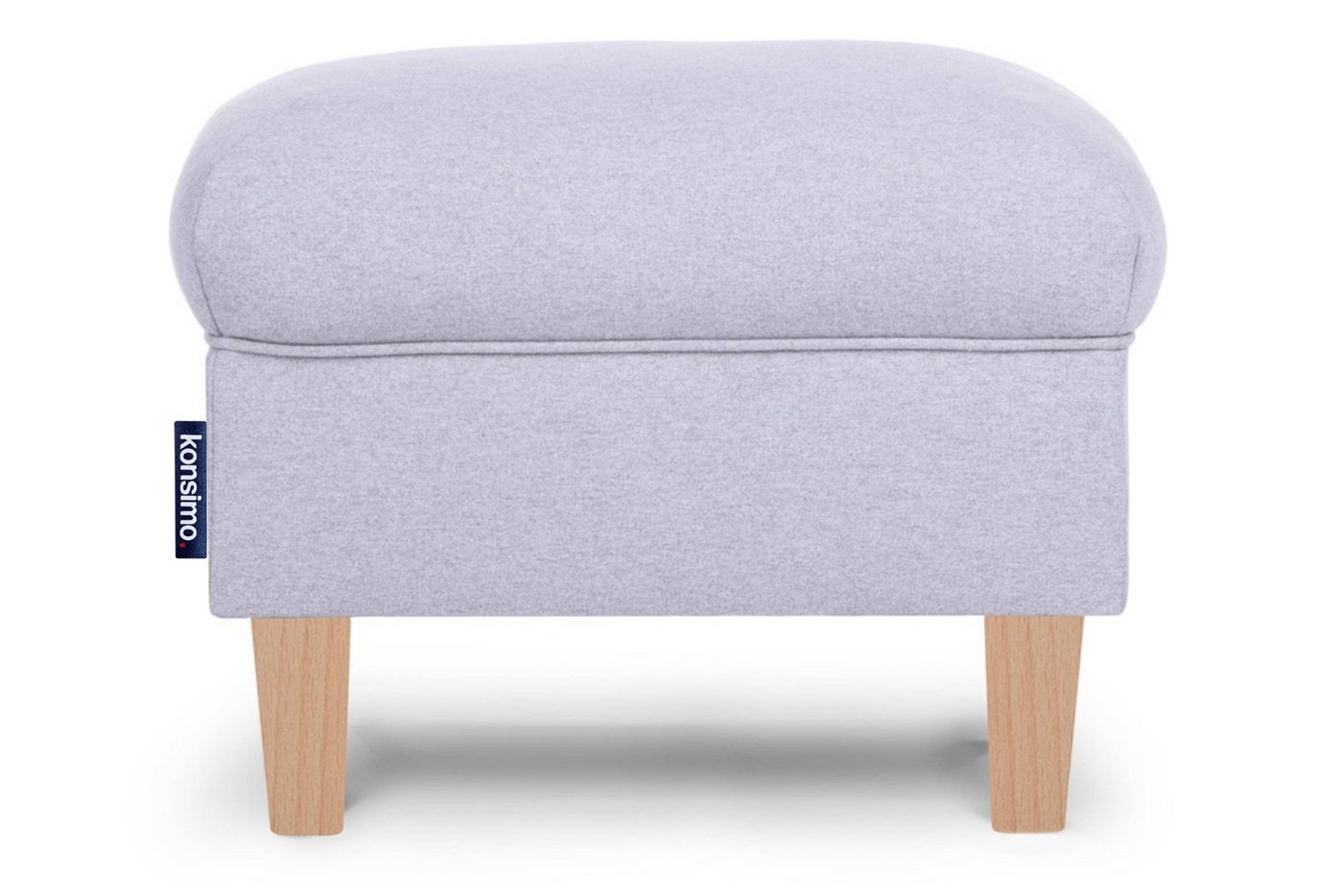 Konsimo Sitzhocker MILES Polsterhocker Pouffe, Massivholzbeine, zeitloses Design, pflegeleichter Stoff von Konsimo