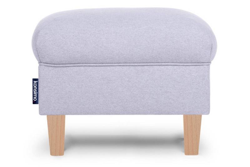 KONSIMO® Sitzhocker MILES Polsterhocker Pouffe, Massivholzbeine, zeitloses Design, pflegeleichter Stoff von KONSIMO®