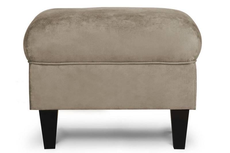 KONSIMO® Sitzhocker MILES Polsterhocker Pouffe, Massivholzbeine, zeitloses Design, pflegeleichter Stoff von KONSIMO®
