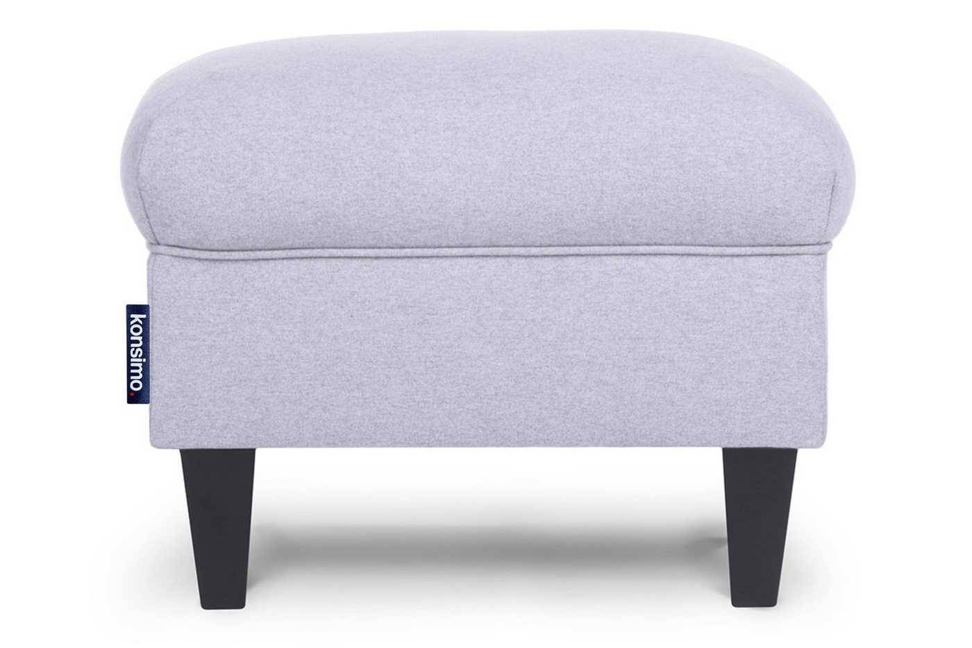 Konsimo Sitzhocker MILES Polsterhocker Pouffe, Massivholzbeine, zeitloses Design, pflegeleichter Stoff von Konsimo