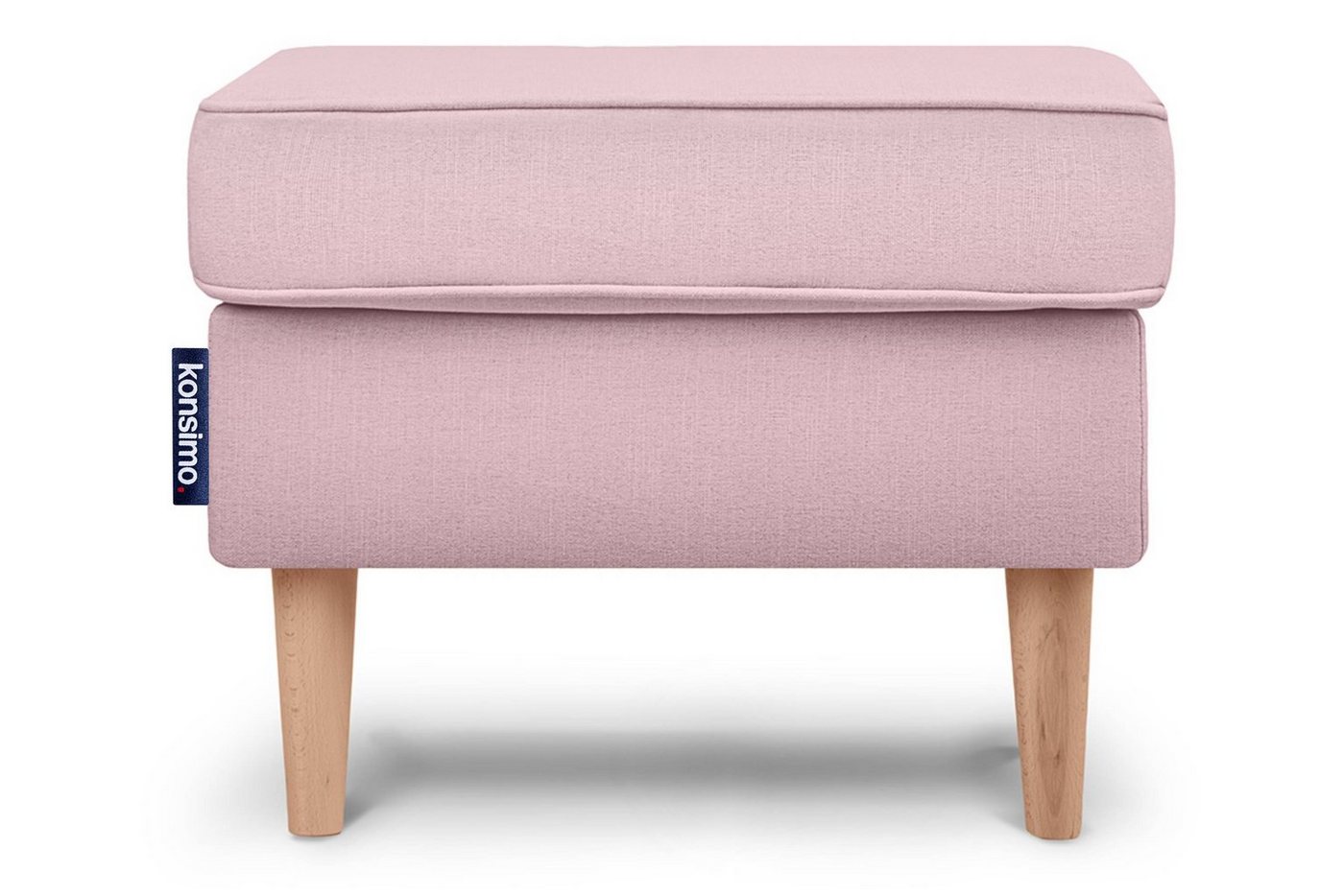 Konsimo Sitzhocker STRALIS Polstersitz Pouffe, zeitloses Design, hohe Füße von Konsimo