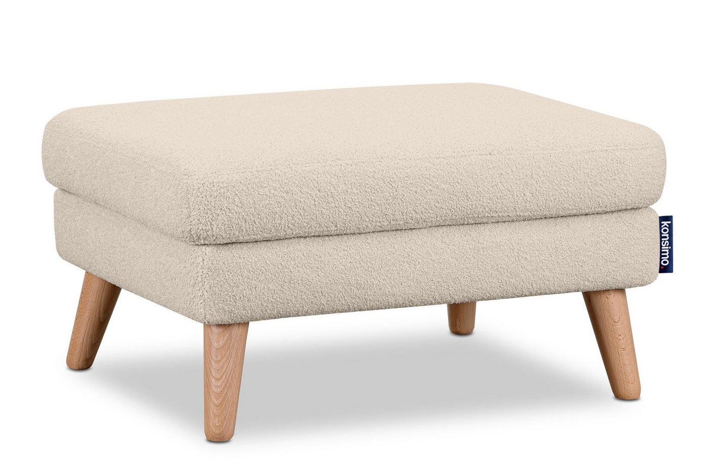 Konsimo Sitzhocker TAGIO (Sitzhoker), Scandi-Stil, Made in Europe, Gestell aus Massivholz von Konsimo