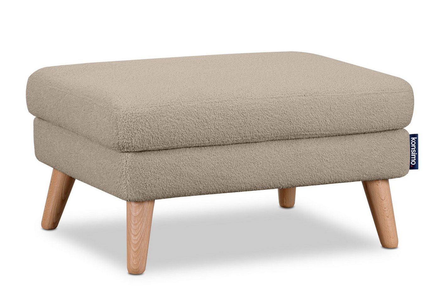 Konsimo Sitzhocker TAGIO (Sitzhoker), Scandi-Stil, Made in Europe, Gestell aus Massivholz von Konsimo