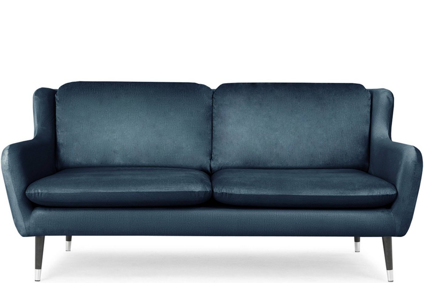 Konsimo 3-Sitzer AFOS Einzelsofa, wasserabweisender Oberstoff, auf hohen schwarz lackierten Holzbeinen von Konsimo