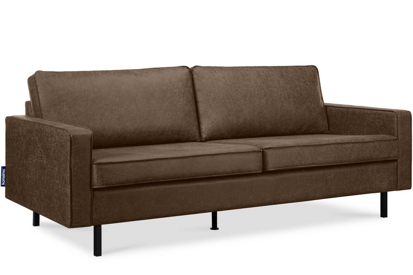 KONSIMO 3-Sitzer INVIA Einzelsofa, Polsterung aus hochwertigem Schaumstoff,in Pet Friendly Cord-Stoff von KONSIMO