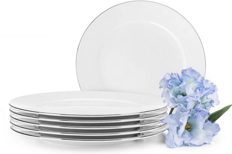 KONSIMO® Teller-Set MUSCARI Dessertteller (6-tlg), 6 Personen, Porzellan, Handwäsche, Rund von KONSIMO®