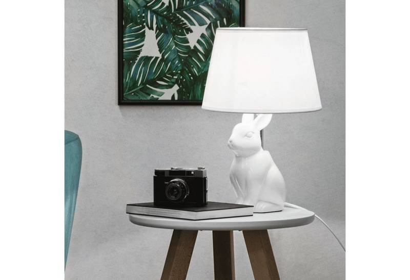 KONSIMO® Tischleuchte LEPUS Tischlampe Tischleuchte, ohne Leuchtmittel, Lampenfuß in Form eines Kaninchens von KONSIMO®
