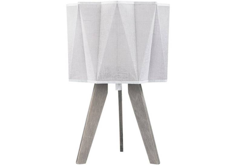 KONSIMO® Tischleuchte ORIG Tischlampe Nachttischlampe Dreibein aus Massivholz, Leuchmittel wechselbar, 1,5m, E27 von KONSIMO®